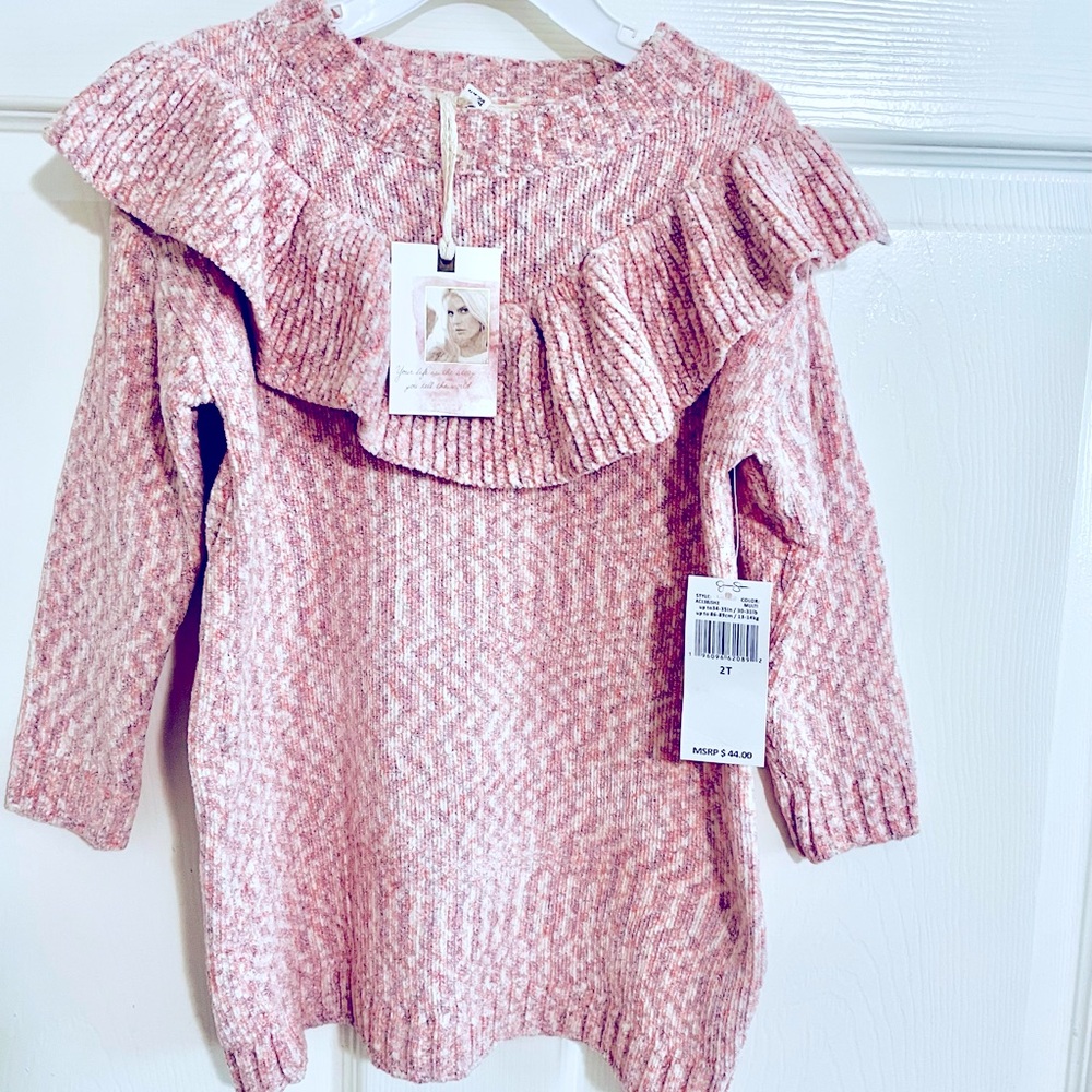 NWT 2T Pretty Pink sweater dress.  This dress was made for your baby girl!